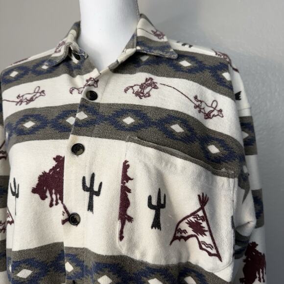 Vintage True Grit XS “outpost” all American fleece 1 pocket 100% Cotton Shirt - Picture 2 of 5